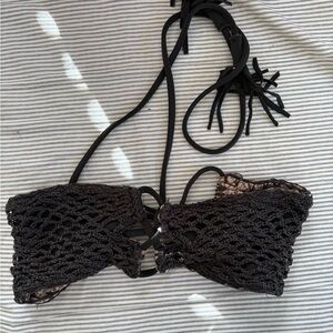 Acacia Swim Black Crochet Bikini Set - Size Small